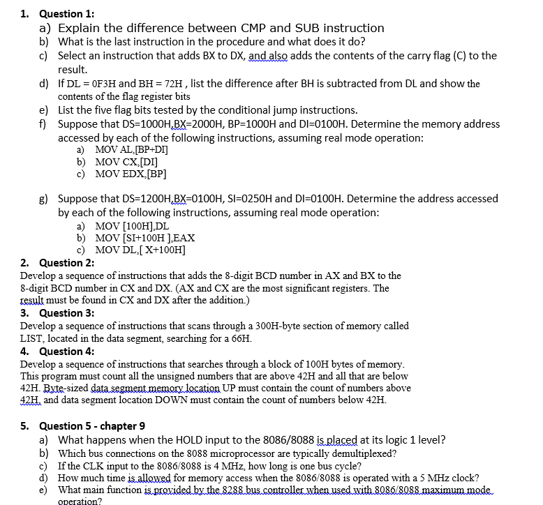 Solved 1. Question 1: A) Explain The Difference Between CMP | Chegg.com