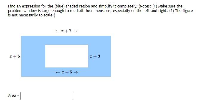 Solved Find an expression for the (blue) shaded region and | Chegg.com