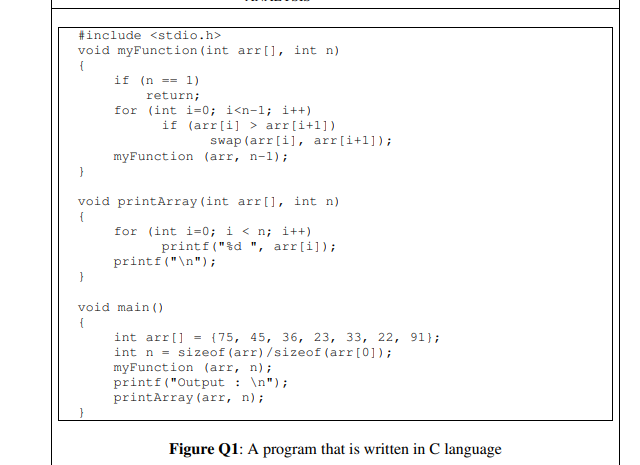 Solved Q1 Answer Q1(a) to Q1(g) based on the program | Chegg.com