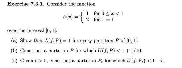 Solved Exercise 7.3.1. Consider the function 2 for r=1 over | Chegg.com
