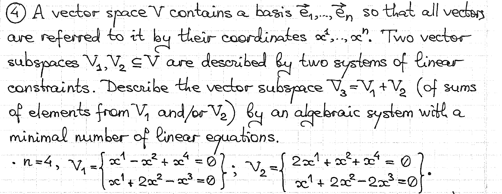 Solved so that all vecbses Two vecter 4 A vector space V | Chegg.com