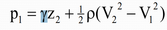 Solved p1=γz2+21ρ(V22−V12) | Chegg.com