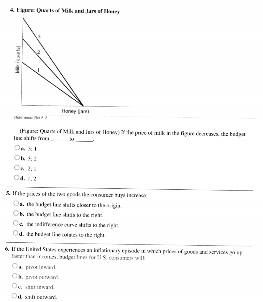 Solved 4. Figure Quarts of Milk and Jars of Honey Milk
