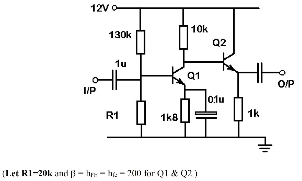 Solved Consider The Two Stage Audio Amplifier Below And | Chegg.com