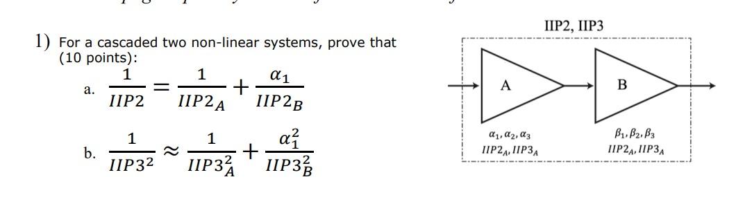 Solved 1) For a cascaded two non-linear systems, prove that | Chegg.com