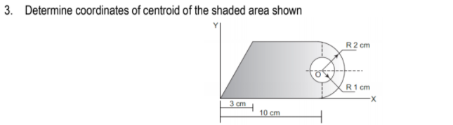 Solved 3. Determine coordinates of centroid of the shaded | Chegg.com