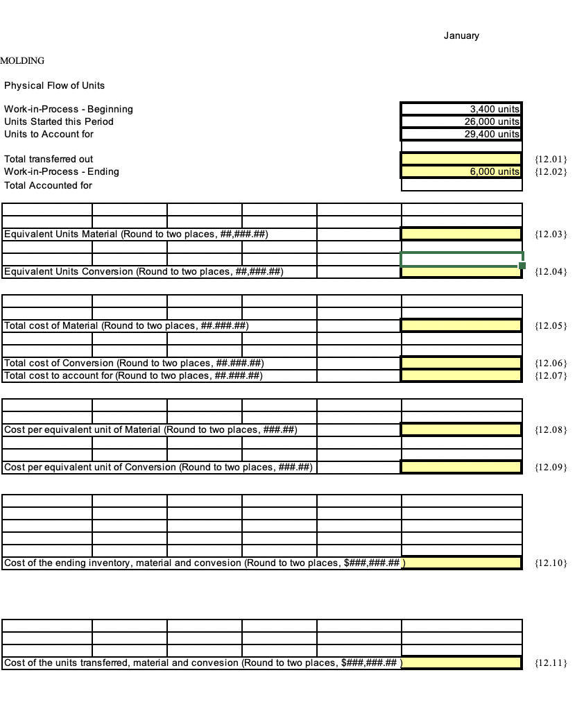 Solved PART 4 Process Costing - Weighted Average General | Chegg.com