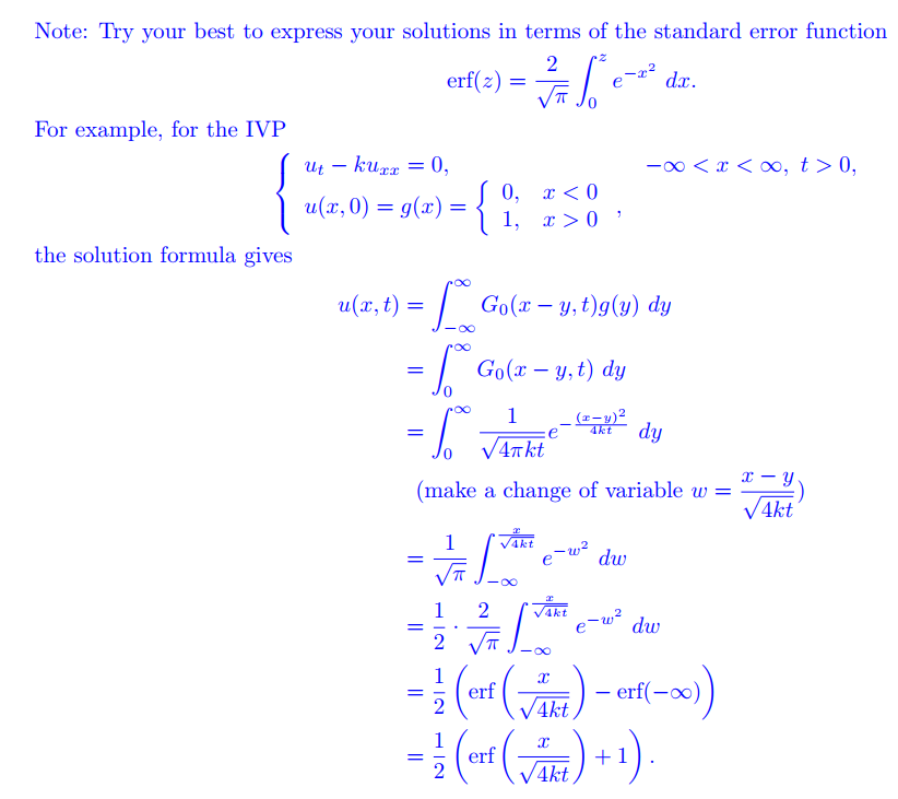 Solved Problem 1. Solve Cauchy problem for a heat equation | Chegg.com