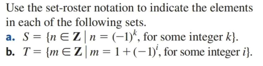 Solved Use the set-roster notation to indicate the elements | Chegg.com