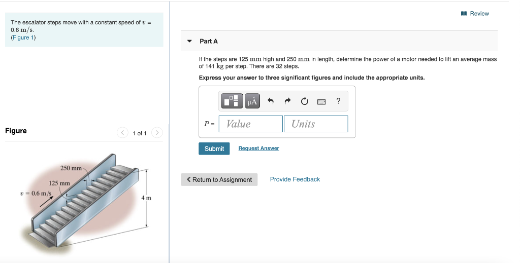 Solved II Review The escalator steps move with a constant | Chegg.com