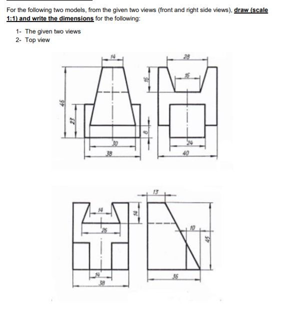 Solved For the following two models, from the given two | Chegg.com