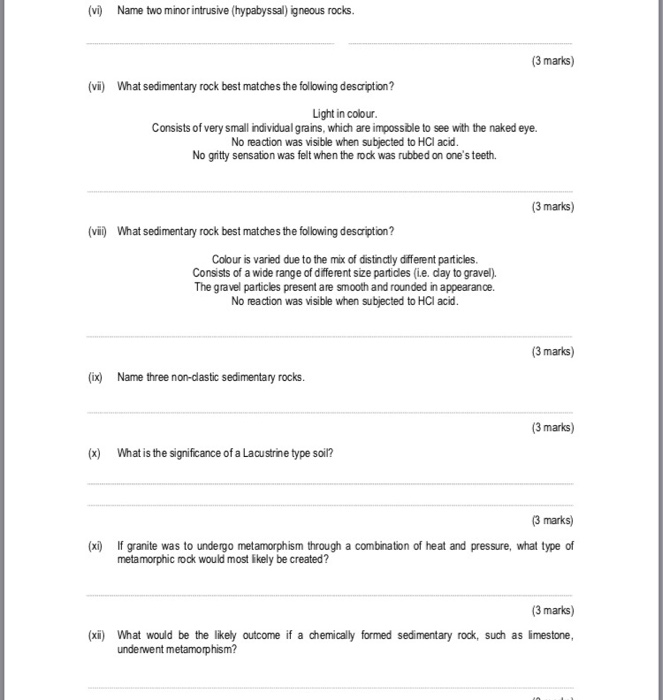 Solved Answer the following twelve short answer questions, | Chegg.com