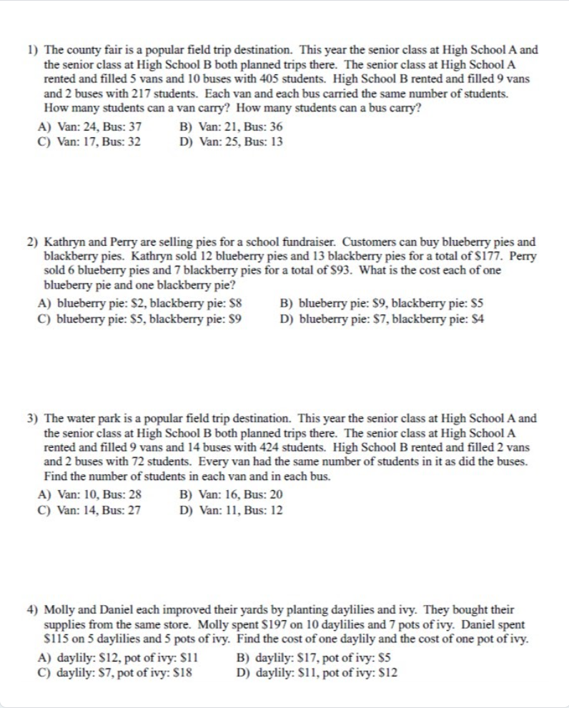 Solved 5) The Senior Classes At High School A And High | Chegg.com