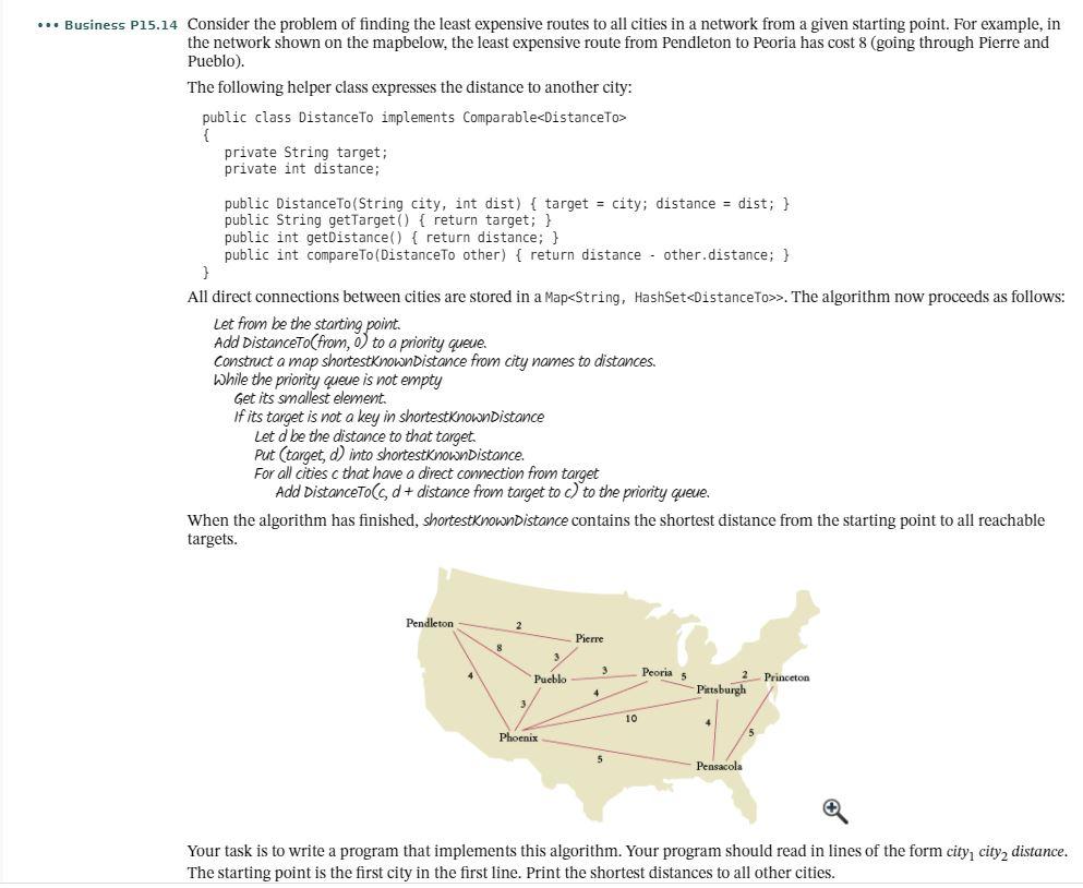 Solved ... Business P15.14 Consider the problem of finding | Chegg.com
