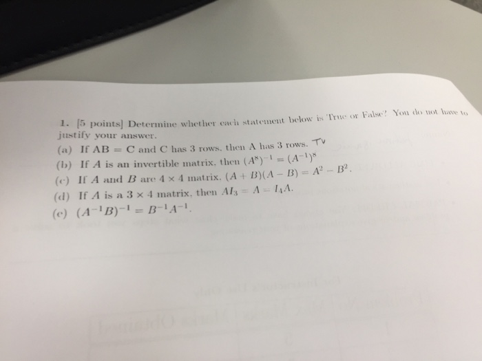 Solved Points] Determine whether each statement below is | Chegg.com
