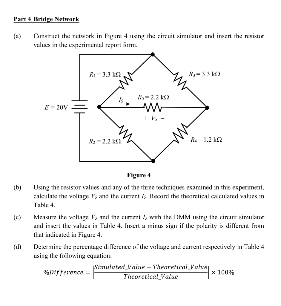 Solved Part 4 Bridge Network (a) Construct the network in | Chegg.com