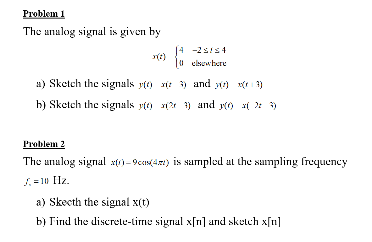 Solved Problem 5 For the signal xt depicted in figure  Cheggcom