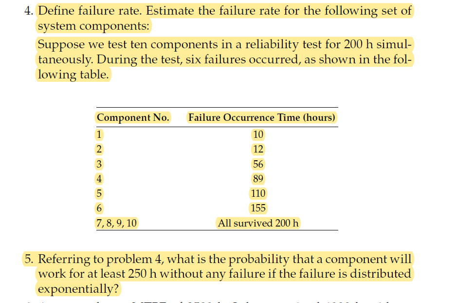 Solved Referring to problem 4, what is the probability that | Chegg.com
