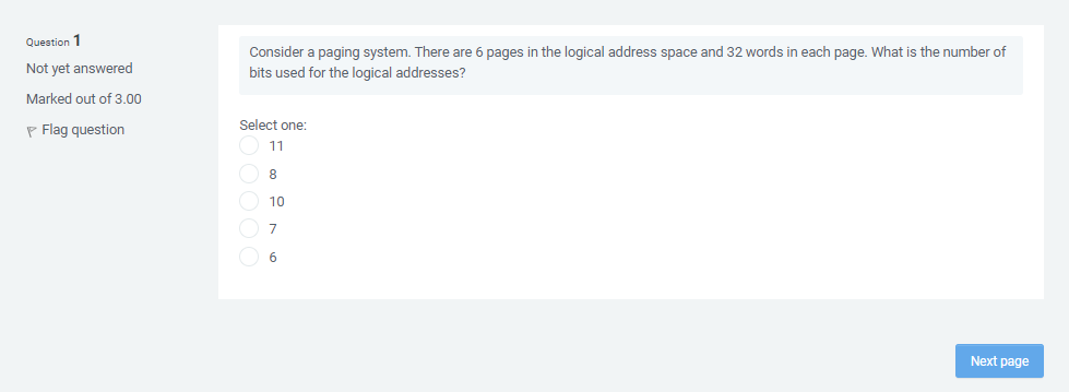 Solved Question 1 Not yet answered Consider a paging system. | Chegg.com