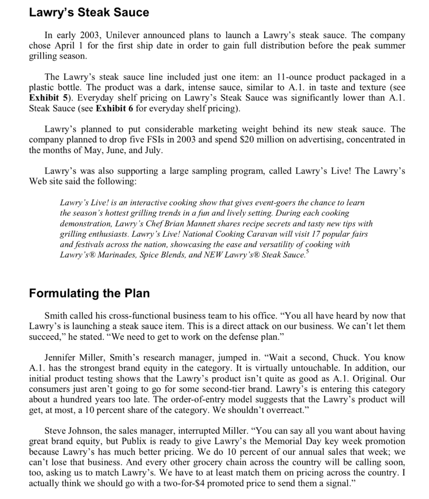 TIM CALKINS A.1. Steak Sauce Lawry's Defense Chuck