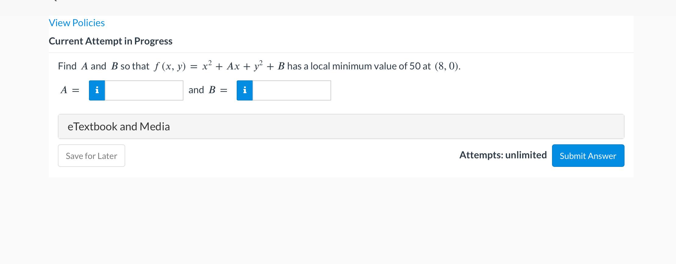 Solved Current Attempt In Progress Find A And B So That | Chegg.com