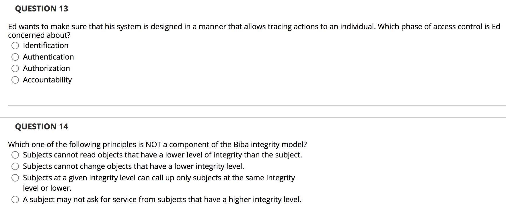 Solved QUESTION 1 The four central components of access