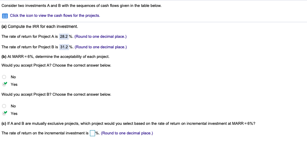 Solved Project A - $115,000 35,000 35,000 140,000 Project B | Chegg.com