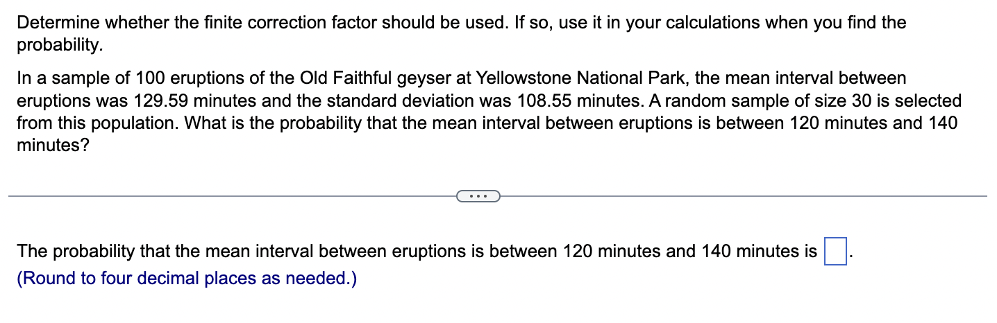 solved-determine-whether-the-finite-correction-factor-should-chegg