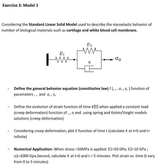 Solved exercise 3 model 1 considering the standard linear chegg