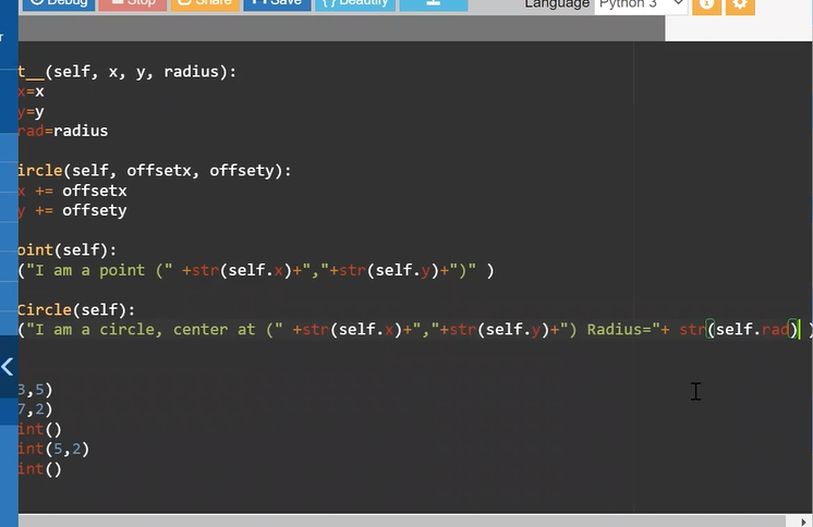 Solved add another method getCircumference() to same class | Chegg.com