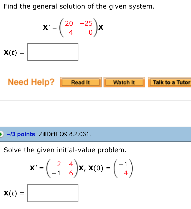 Solved Find the general solution of the given system -3 5 | Chegg.com