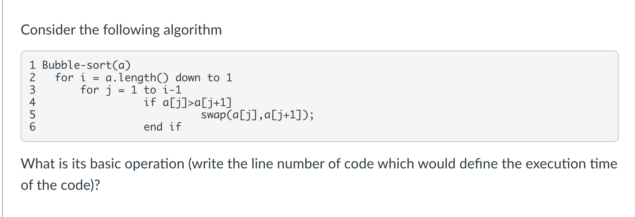 Solved Consider the following bubble sort algorithm. Do the