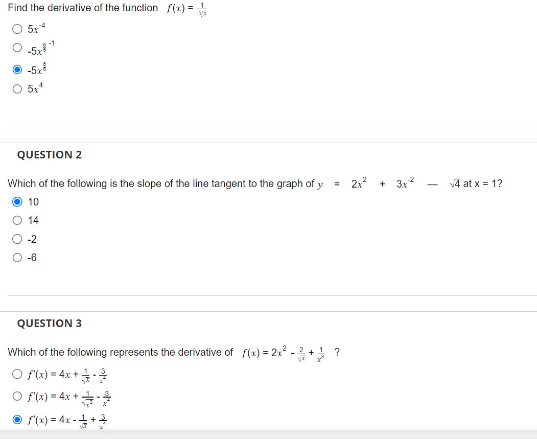 Solved Find the derivative of the function f(x)=x1 | Chegg.com