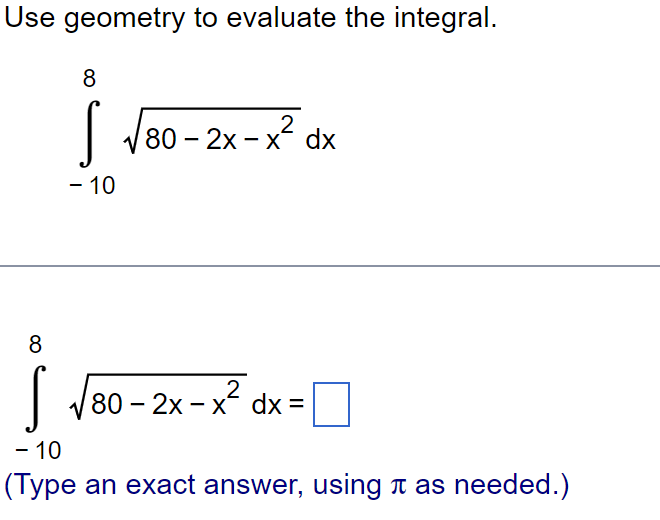 Solved Use geometry to evaluate the integral. | Chegg.com