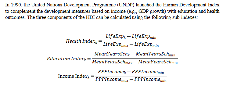 Solved In 1990 The United Nations Development Programme Chegg