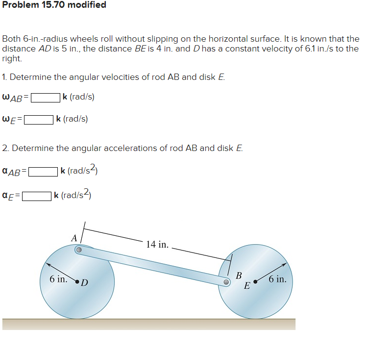 Solved Both 6-in.-radius Wheels Roll Without Slipping On The 