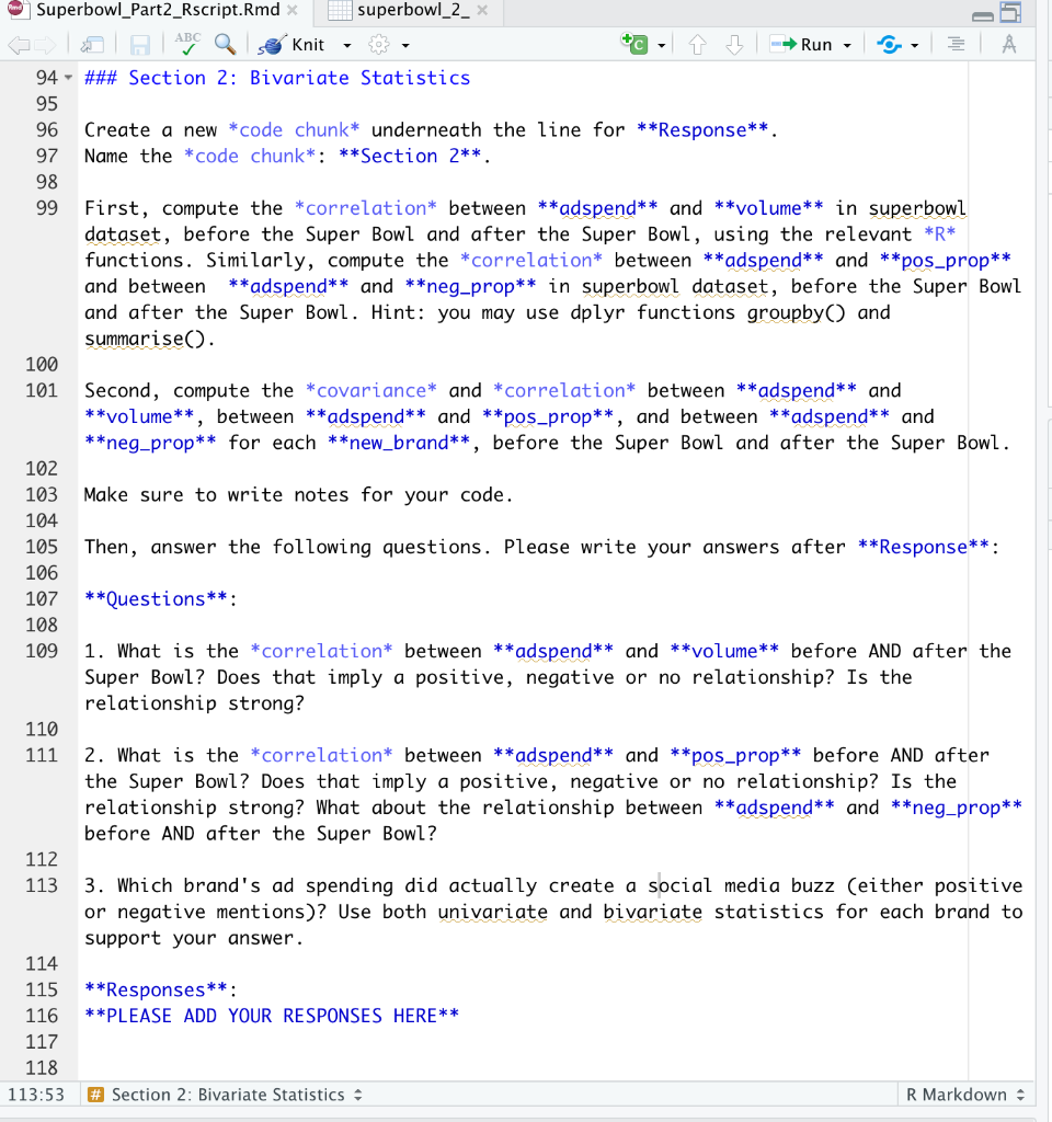 Superbowl Part2 Rscript Rmd X Superbowl 2 Knit Chegg Com