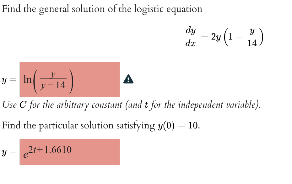 Solved Find The General Solution Of The Logistic Equation | Chegg.com