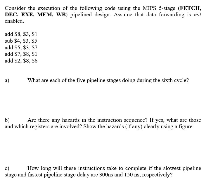 Solved Consider the execution of the following code using | Chegg.com