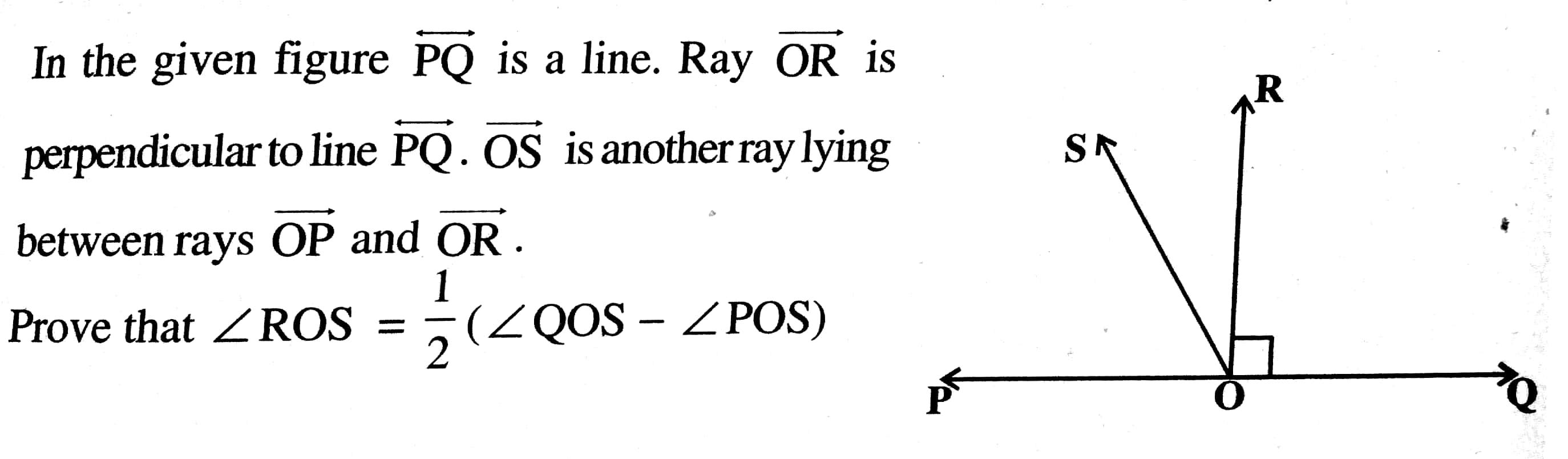 Solved In the given figure PQ is a line. Ray OR is R SR | Chegg.com