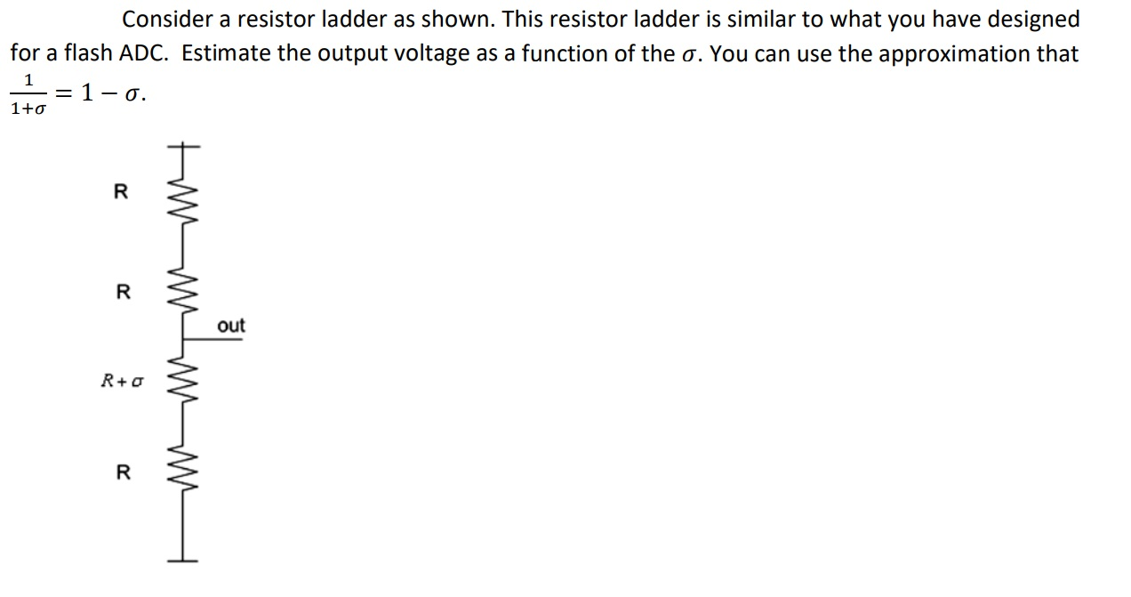 Solved Consider a resistor ladder as shown. This resistor