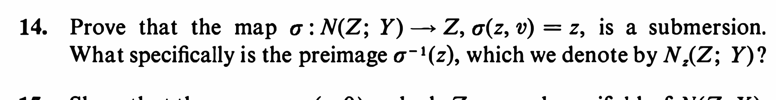 14 Prove That The Map σ N Z Y →z σ Z V Z Is A