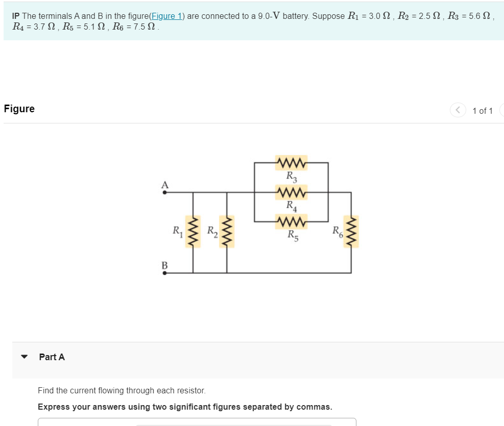 Solved IP The terminals A and B in the figure(Figure 1) are | Chegg.com