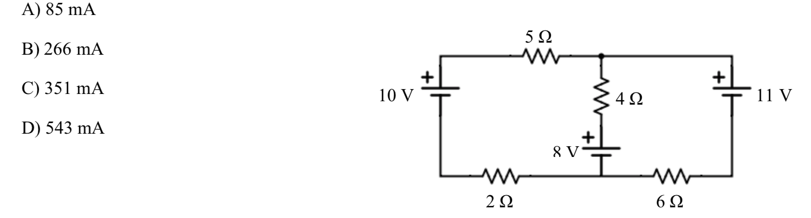 Solved What is the current through the 4 Ω resistor in the | Chegg.com