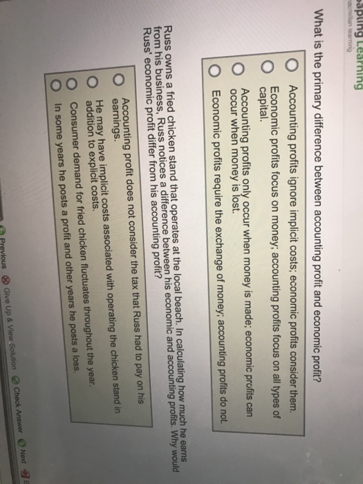 Solved What is the primary difference between accounting | Chegg.com