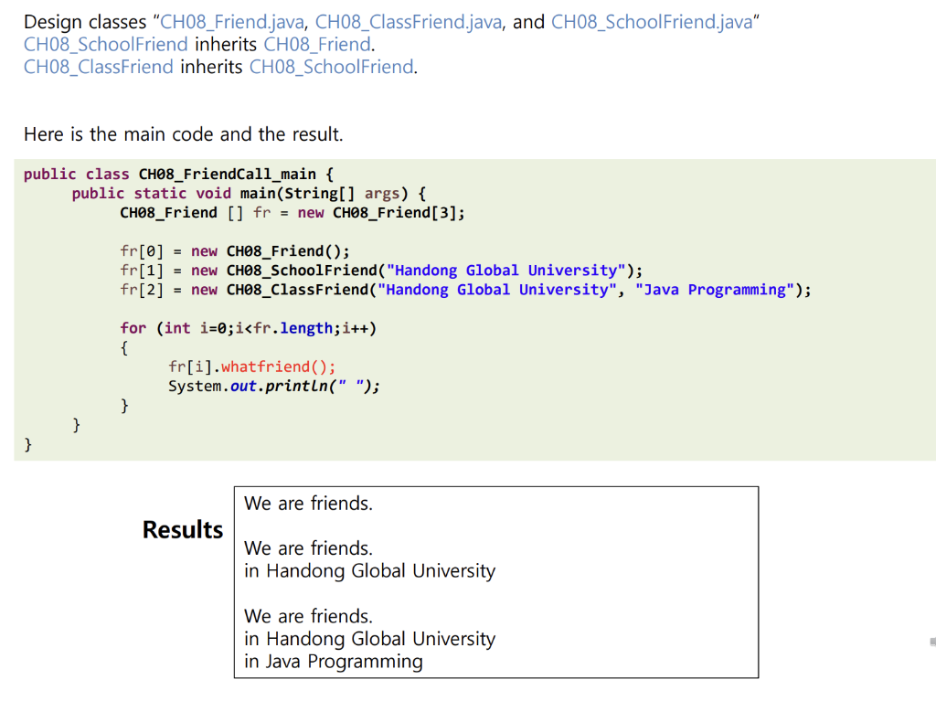 Solved Design classes 