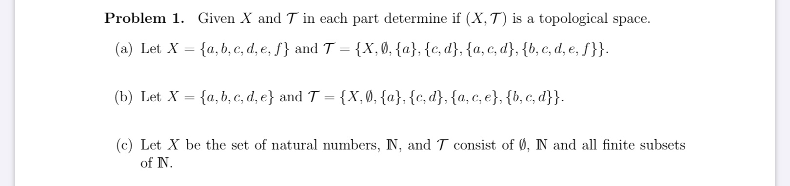 Solved Problem 1 Given X And T In Each Part Determine If Chegg Com
