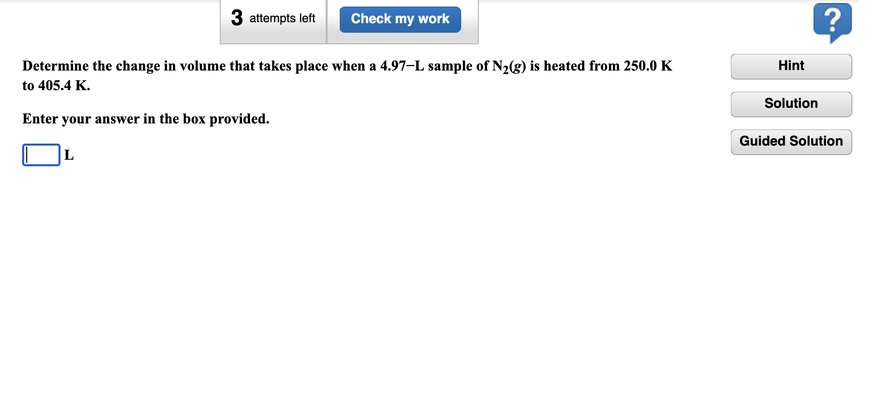 Solved Determine the change in volume that takes place when | Chegg.com