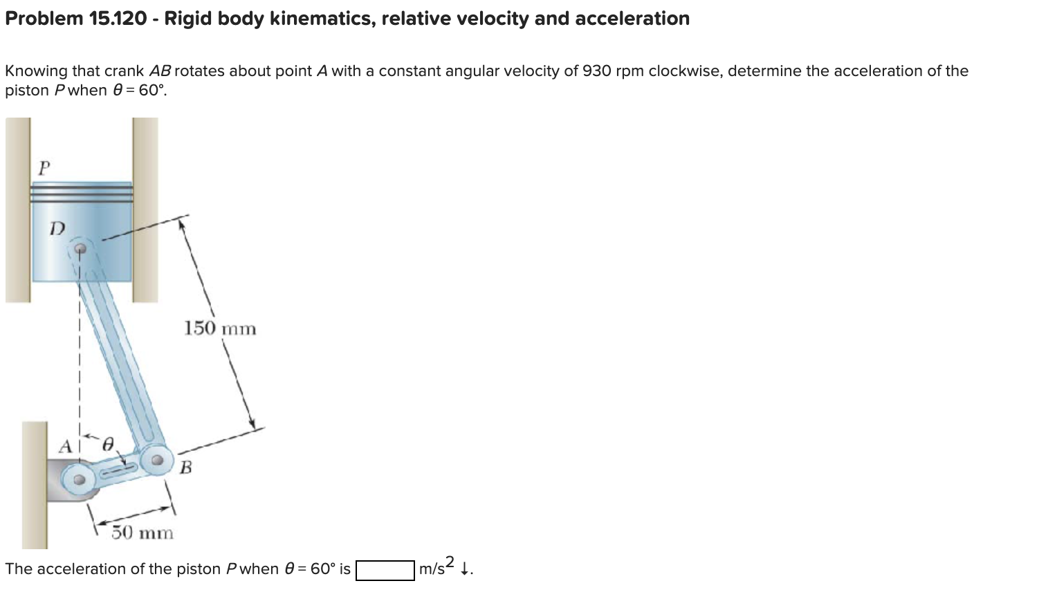 Solved Problem 15.120 - Rigid Body Kinematics, Relative | Chegg.com