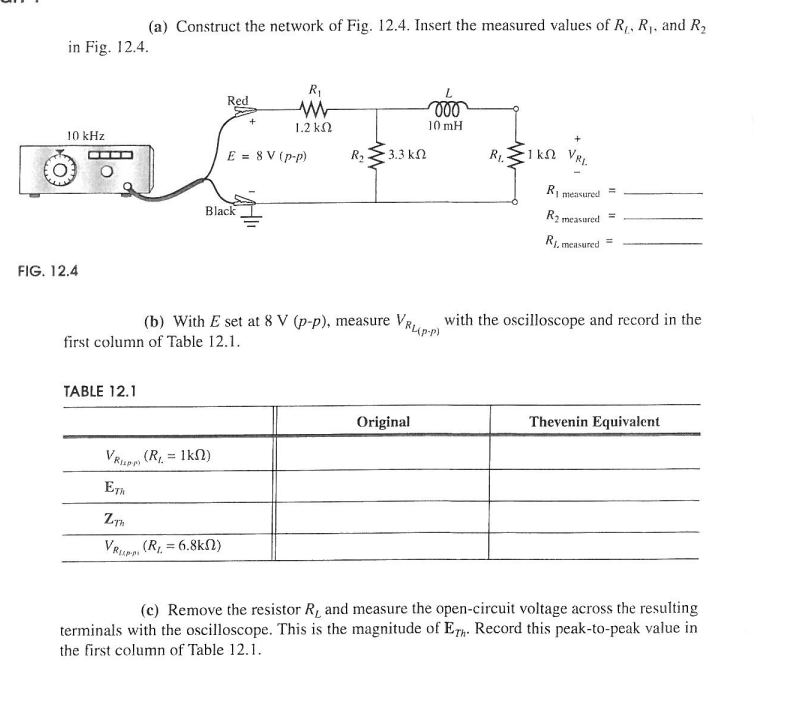 Solved (a) Construct the network of Fig. 12.4. Insert the